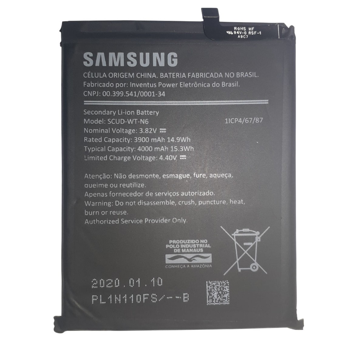 samsung a10 bateria